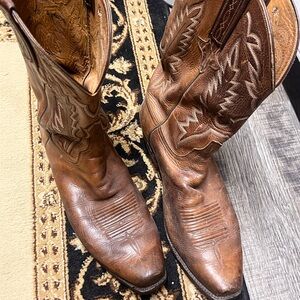 Lucchese Tan Leather Western Boots